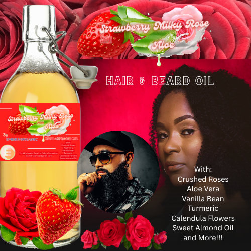 Strawberry Milky Rose with Aloe - Hair, Beard & Body Oil