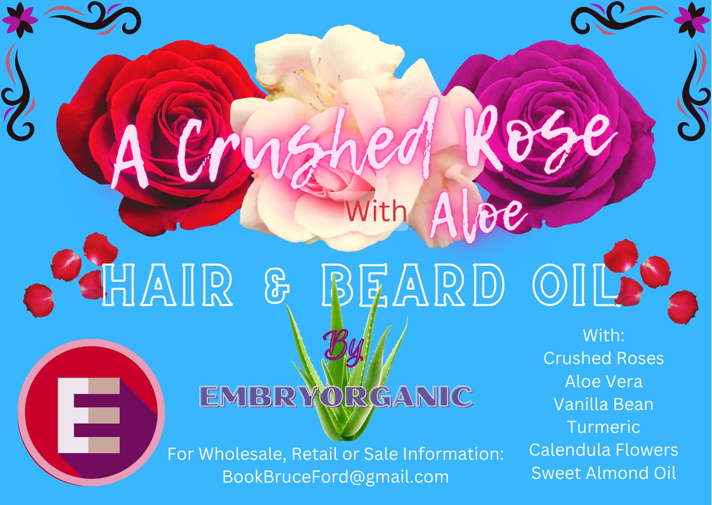 A Crushed Rose with Aloe - Hair, Beard & Body Oil